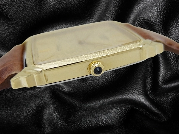 JA-3049| セイコー ドルチェ 7731-5180 14K/SS スクエア 和紙金模様