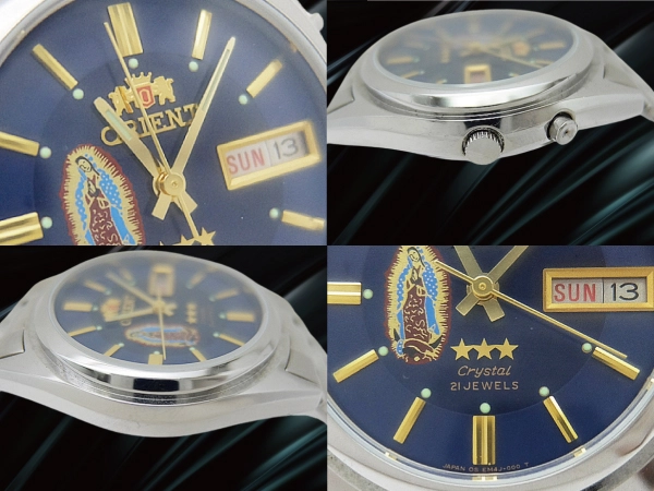 JA-3292| オリエント クリスタル 21石 EM4J-CO CA SS 三ツ星 ダーク