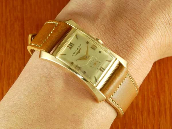 L-2346| ロンジン LONGINES 14金無垢フレアードHourglass 14KYG Cal
