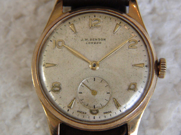 ベンソン 英国王室御用達 J.W.Benson・London 1955年製 9K無垢 CYMA製