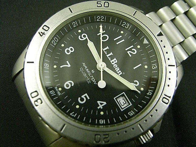 ハミルトン ビンテージ ダイバー 希少 L.L.ビーン Wネーム SSブレス付