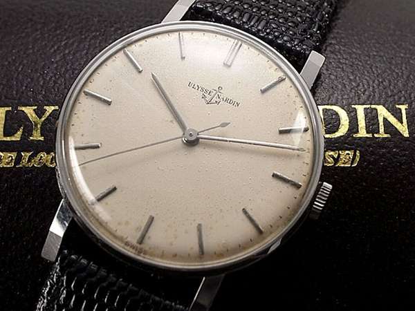 ユリス・ナルダン 希少古箱つき ULYSSE NARDIN 手巻きSS OH証明書