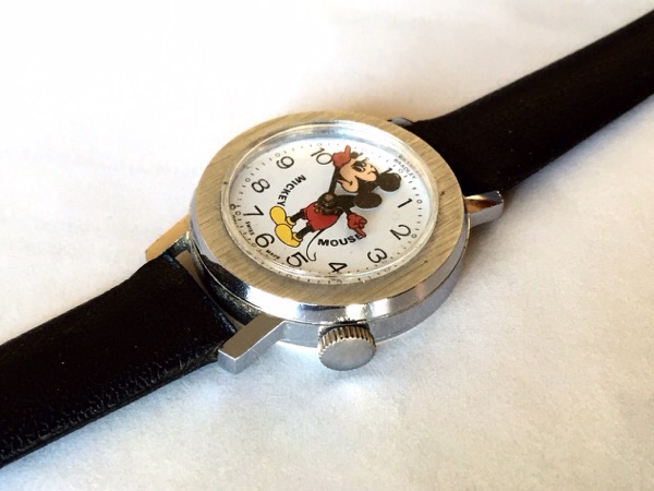 ブラッドリー 首振りミッキーマウス スイス製 手巻き式 ビンテージ