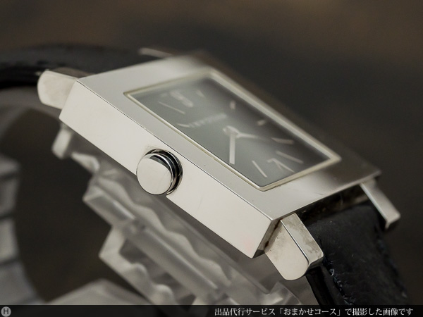 ブルガリ BVLGARI スクエア クオーツ デイト スタイリッシュなボーイズ