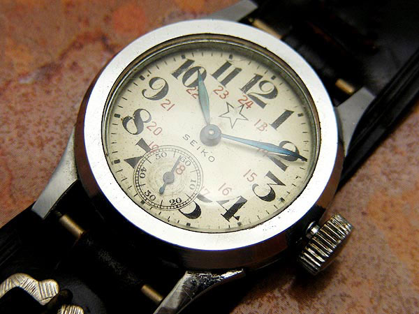 セイコー 精工舎 SEIKOSHA 日本陸軍将校用時計 星マーク 2重ケース