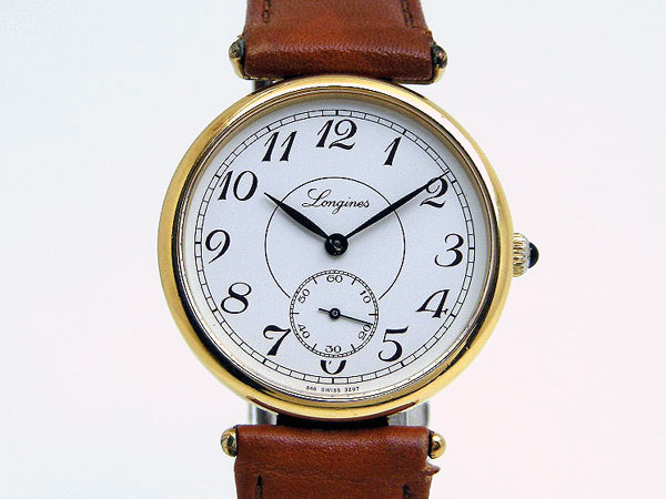 ロンジン LONGINES 白文字盤 スモールセコンド 手巻き 箱・タグ付属