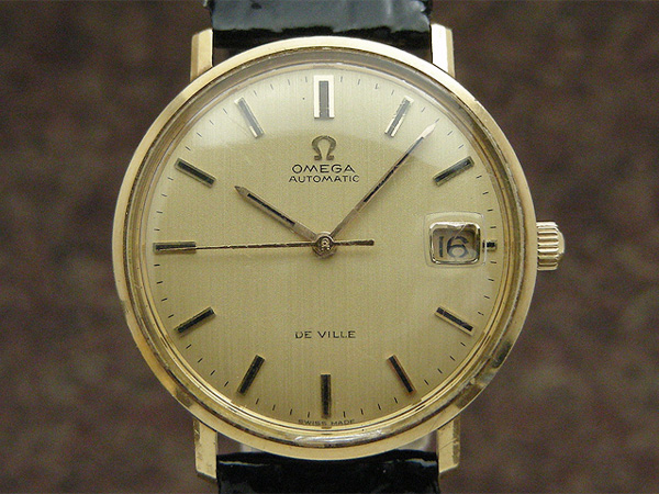 オメガ デビル ラウンド 18KYG 金無垢ケース オートマチック メンズ