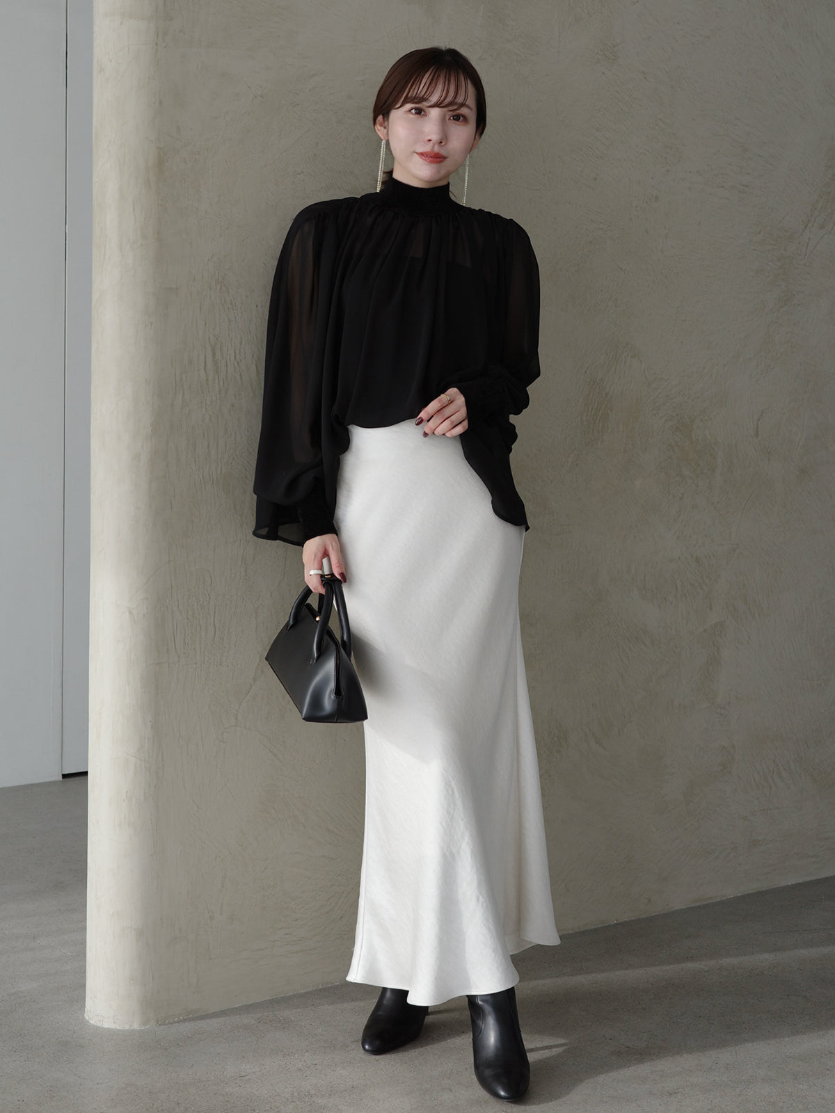 ジョーゼットフレアブラウス