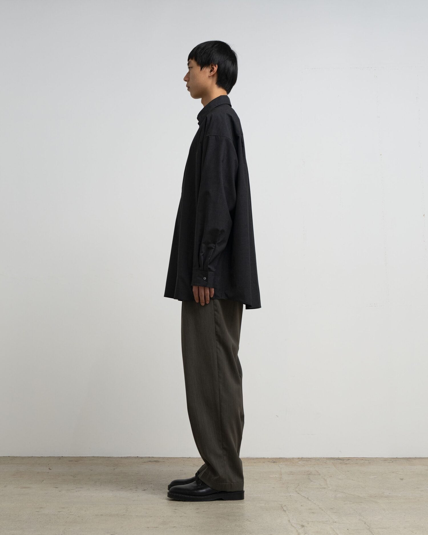 Fine Wool Heather L/S Skipper Shirt