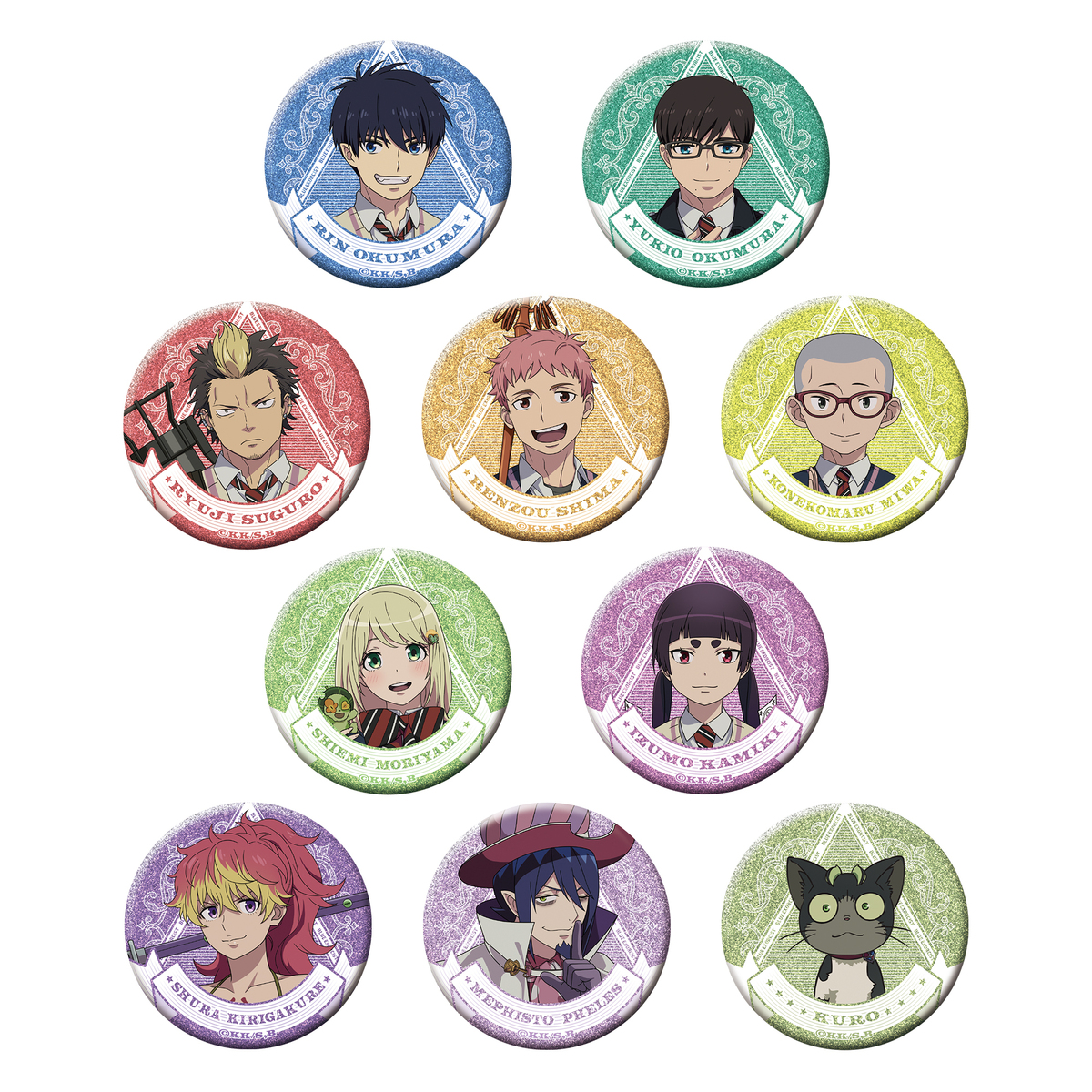 キラキラ缶バッジコレクション - GOODS | TVアニメ『青の祓魔師 島根