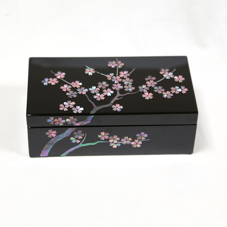 2794 螺鈿細工 花鳥 宝石箱 小物入れ 漆器 アクセサリーケース 2794