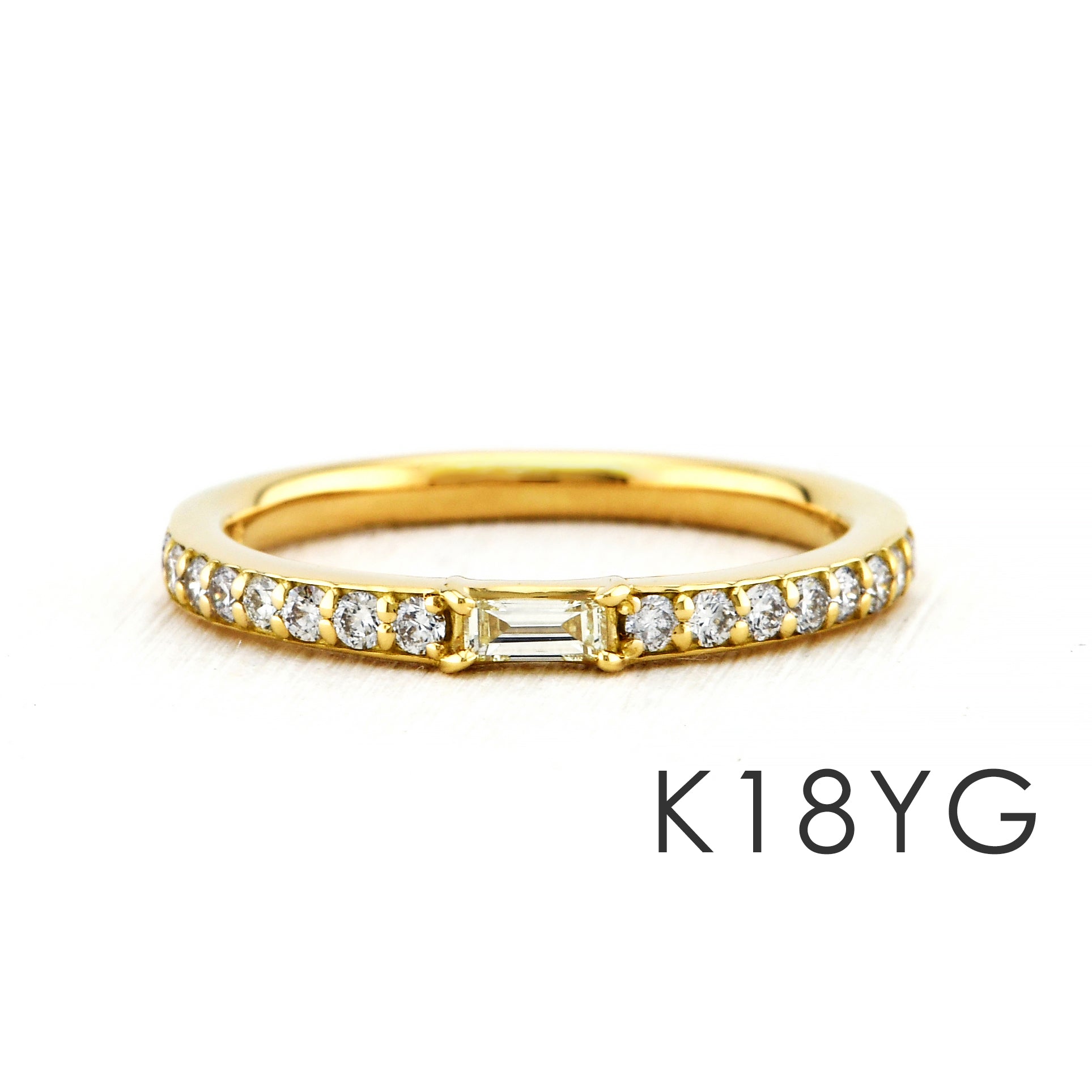 価格改定対象品】バゲットカット ダイヤモンド 計0.30ct K18YG K18PG