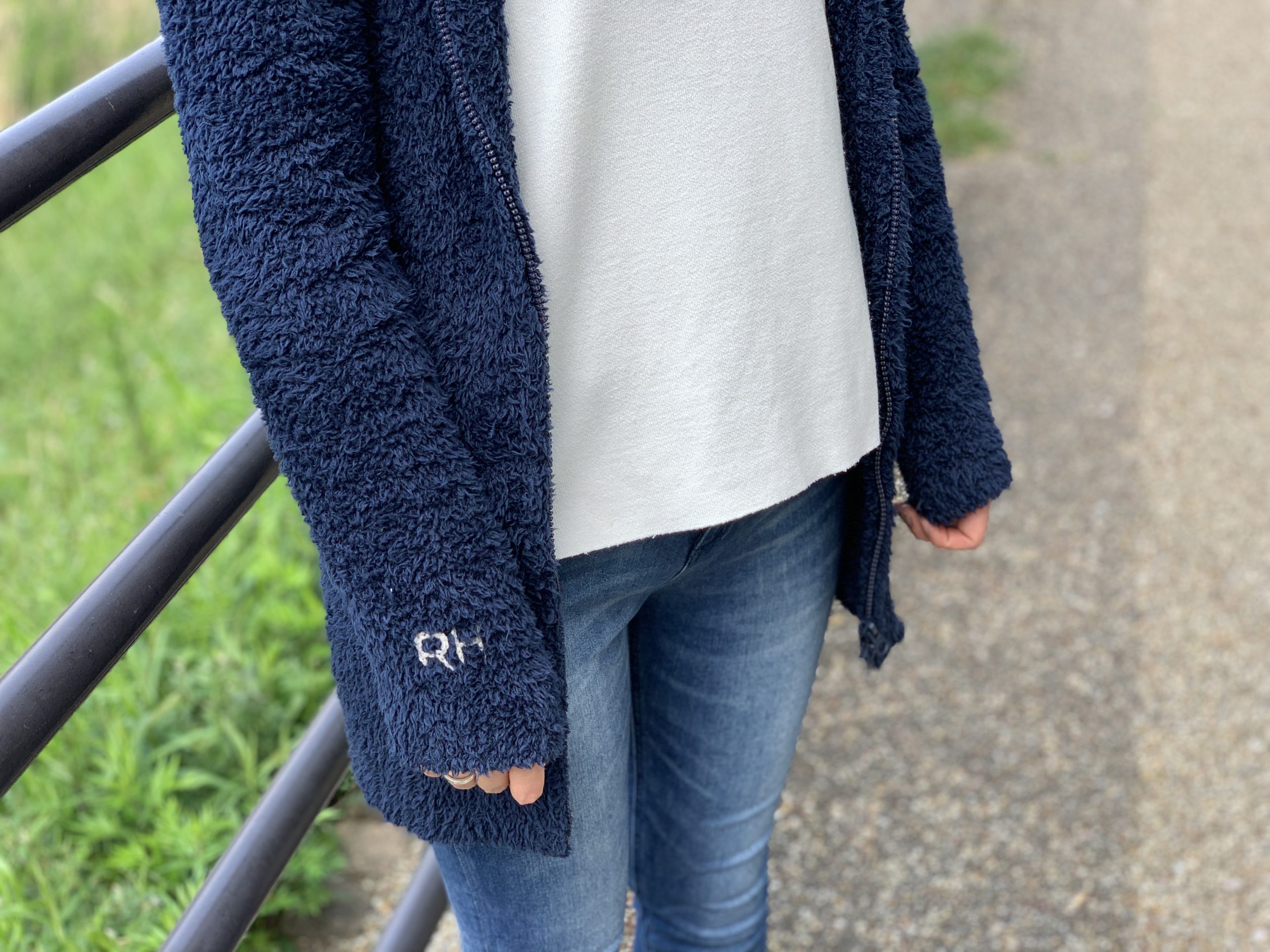 紙袋付き ロンハーマン ベアフット ネイビー L 正規 パーカー ニット