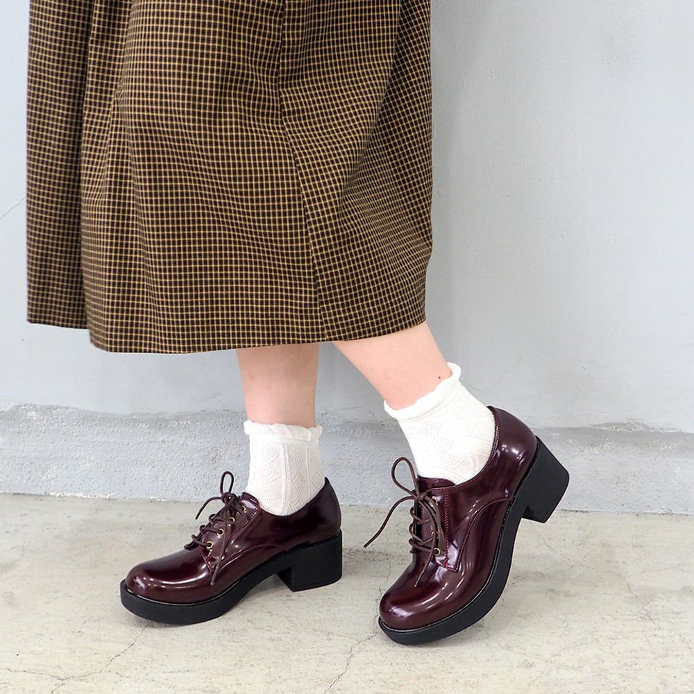 厚底レースアップシューズ（BY_8980441） | あしながおじさん