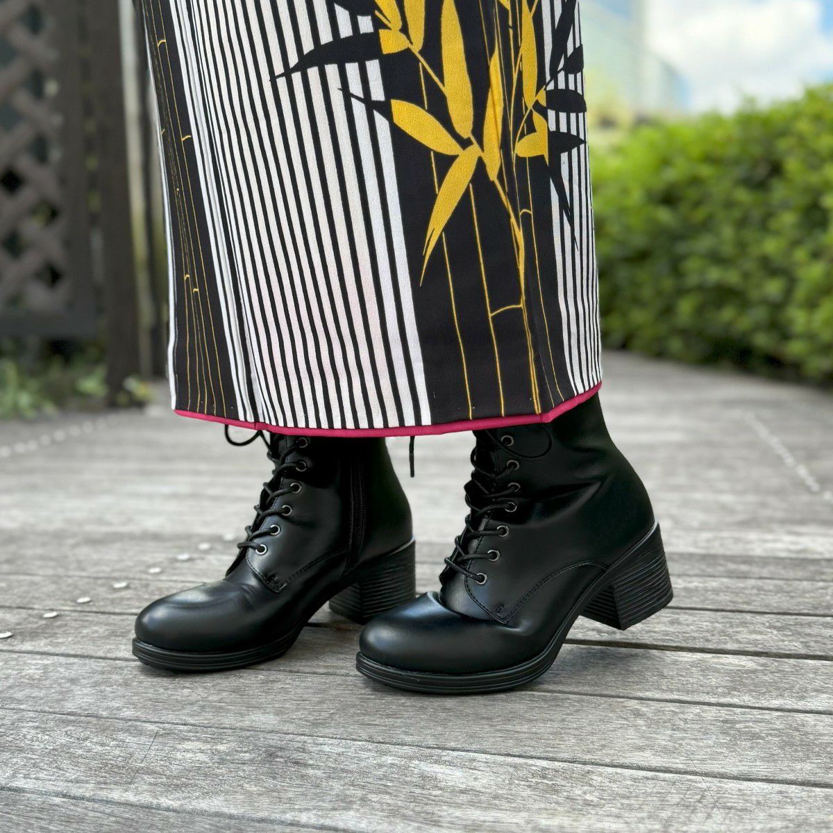 晴雨兼用│レースアップブーツ（BY_8710585） | あしながおじさん