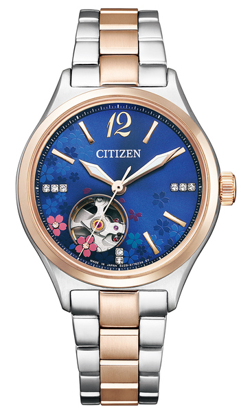 ASCII.jp：シチズンコレクション、“夜桜”がテーマの女性向け機械式時計