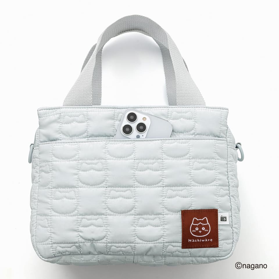 宝島社、ちいかわ/ハチワレ/うさぎの2WAYキルティングバッグ。くすみ