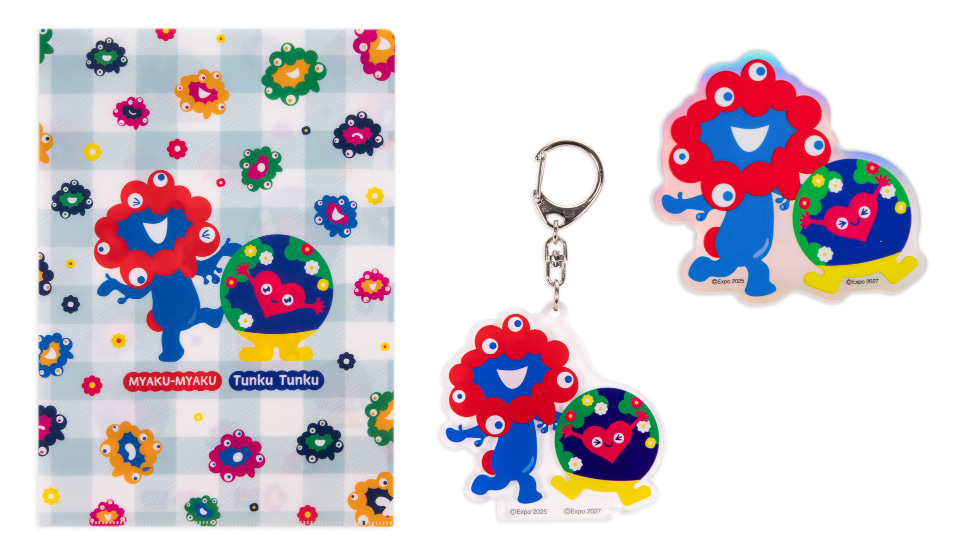ミャクミャク×トゥンクトゥンク、コラボグッズ再販決定！ EXPO2027開催