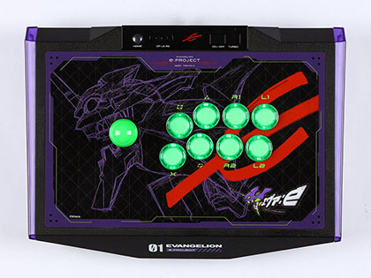 エヴァ初号機仕様のアケコン「EVANGELION e:PROJECT ARCADE CONTROLLER