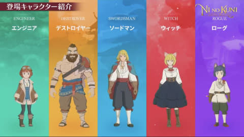 モバイルMMORPG「二ノ国:Cross Worlds」、キャラクターの職業や3vs3の