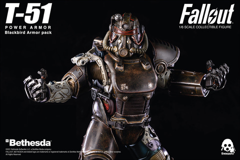 Fallout」シリーズに登場するパワーアーマー「T-51」のアクション