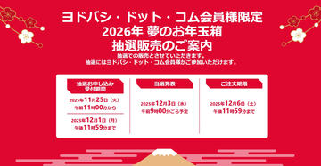 ヨドバシ・ドット・コムにて「2026年 夢のお年玉箱」の追加抽選販売