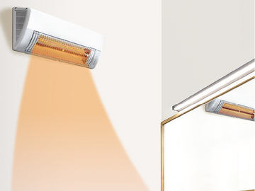 山善、ドライヤーにもなる壁掛け式ヒーター「脱衣所温風ヒーター