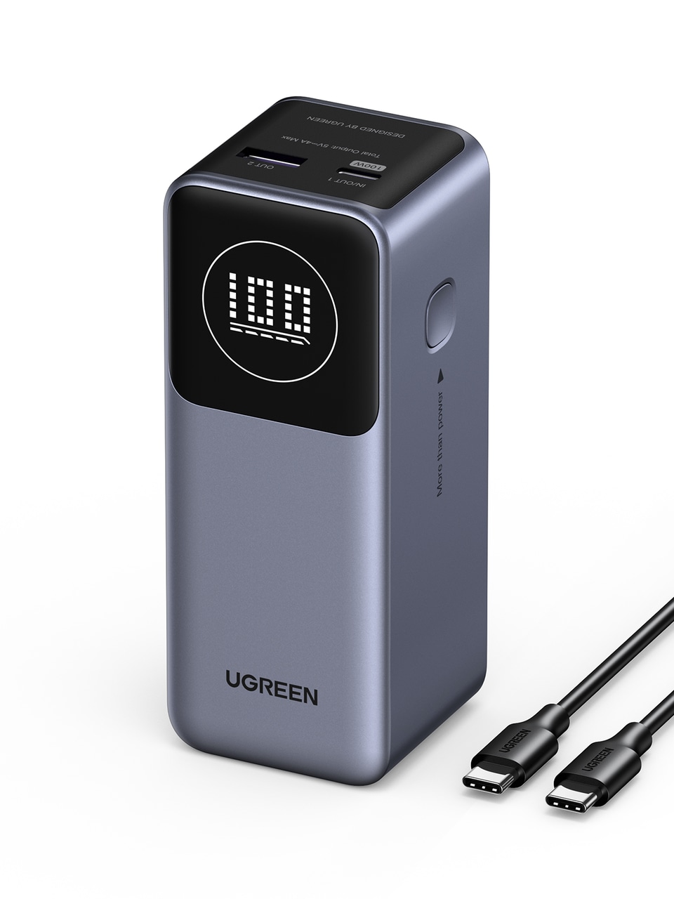 UGREENからモバイルバッテリー新製品、「4万8000mAh/合計300W出力