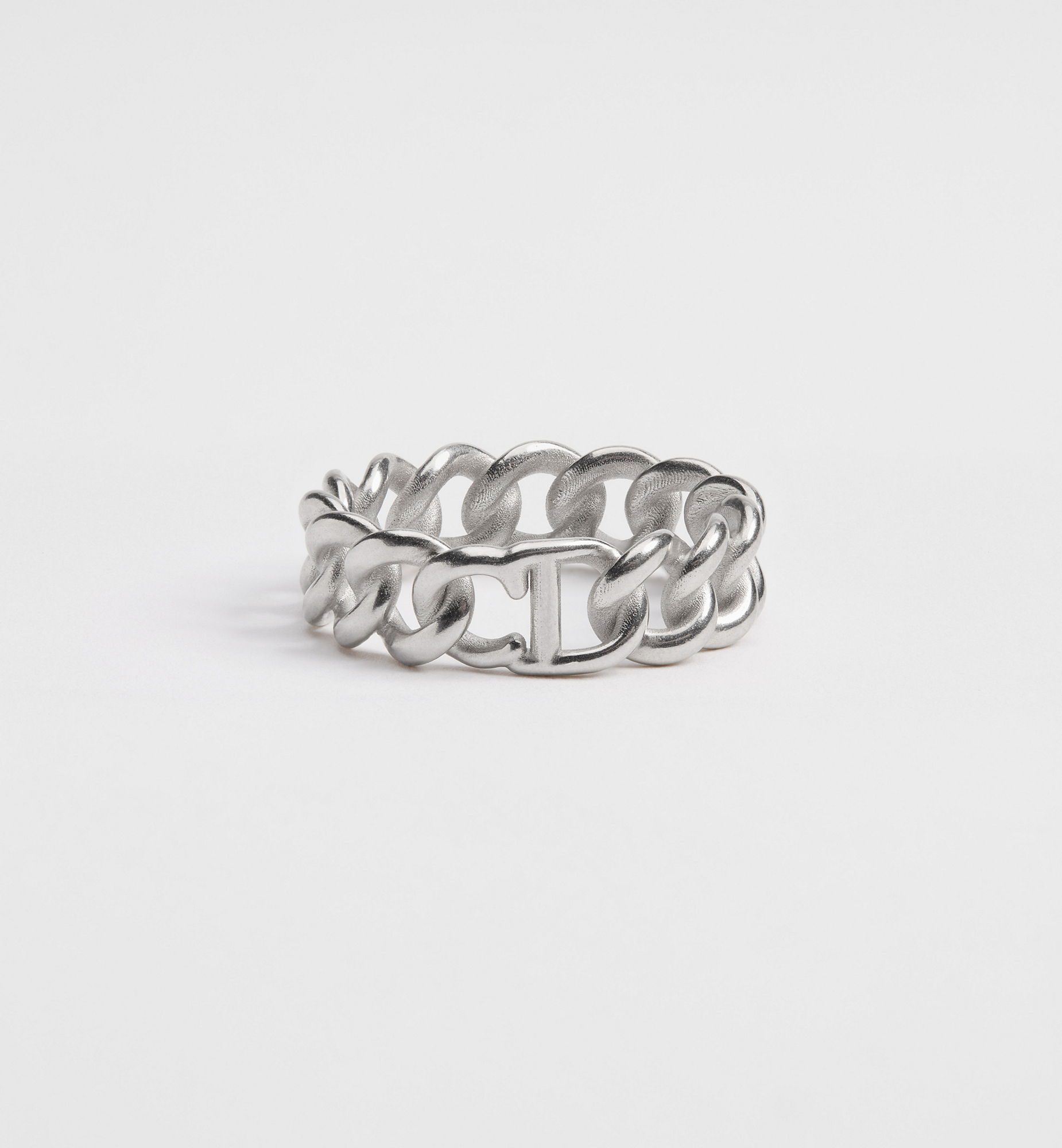 CD Icon Chain Link Ring Silver | DIOR