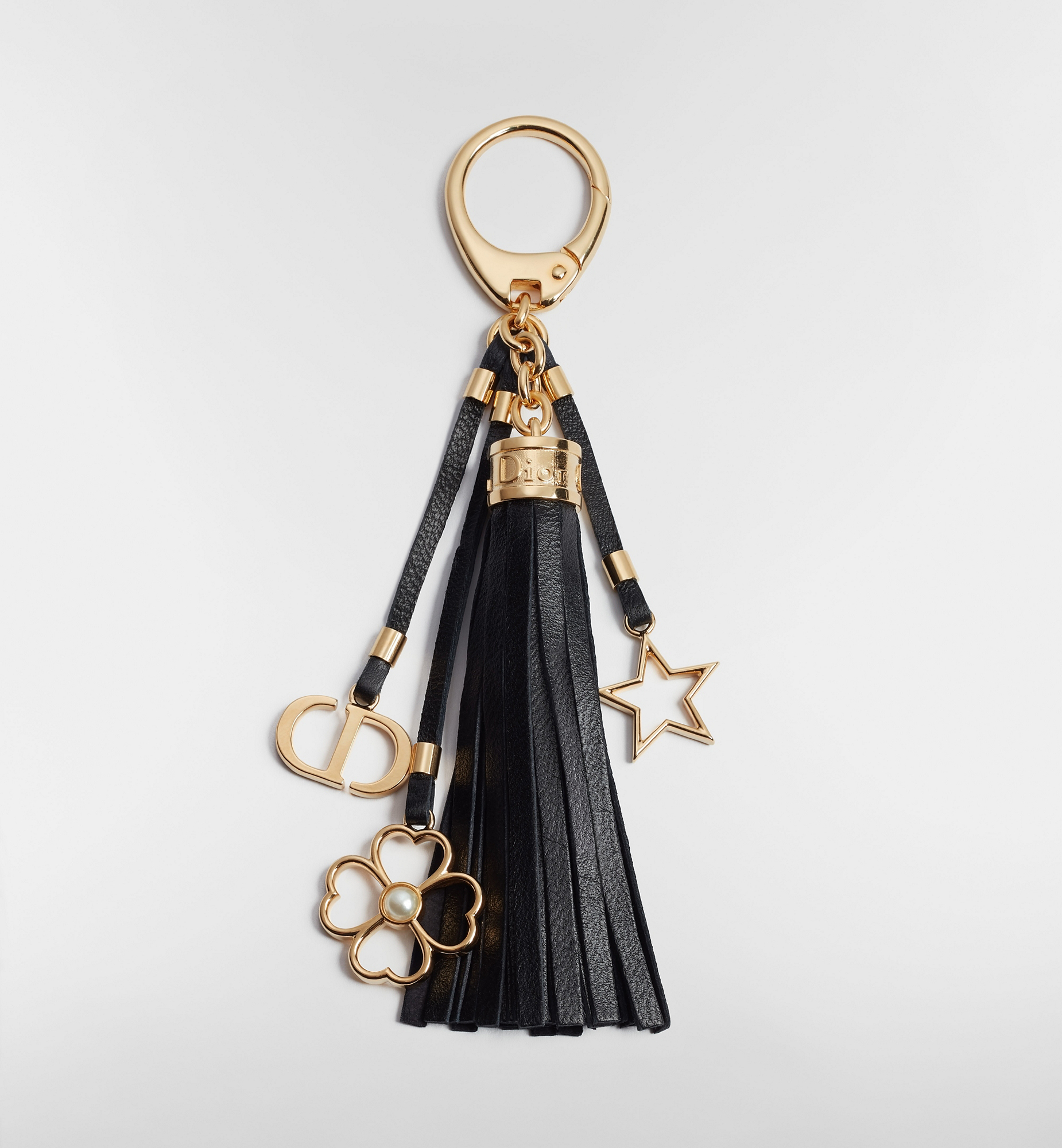 Dior Lucky Lace Bag Charm Black Lambskin, Gold-Finish Metal and