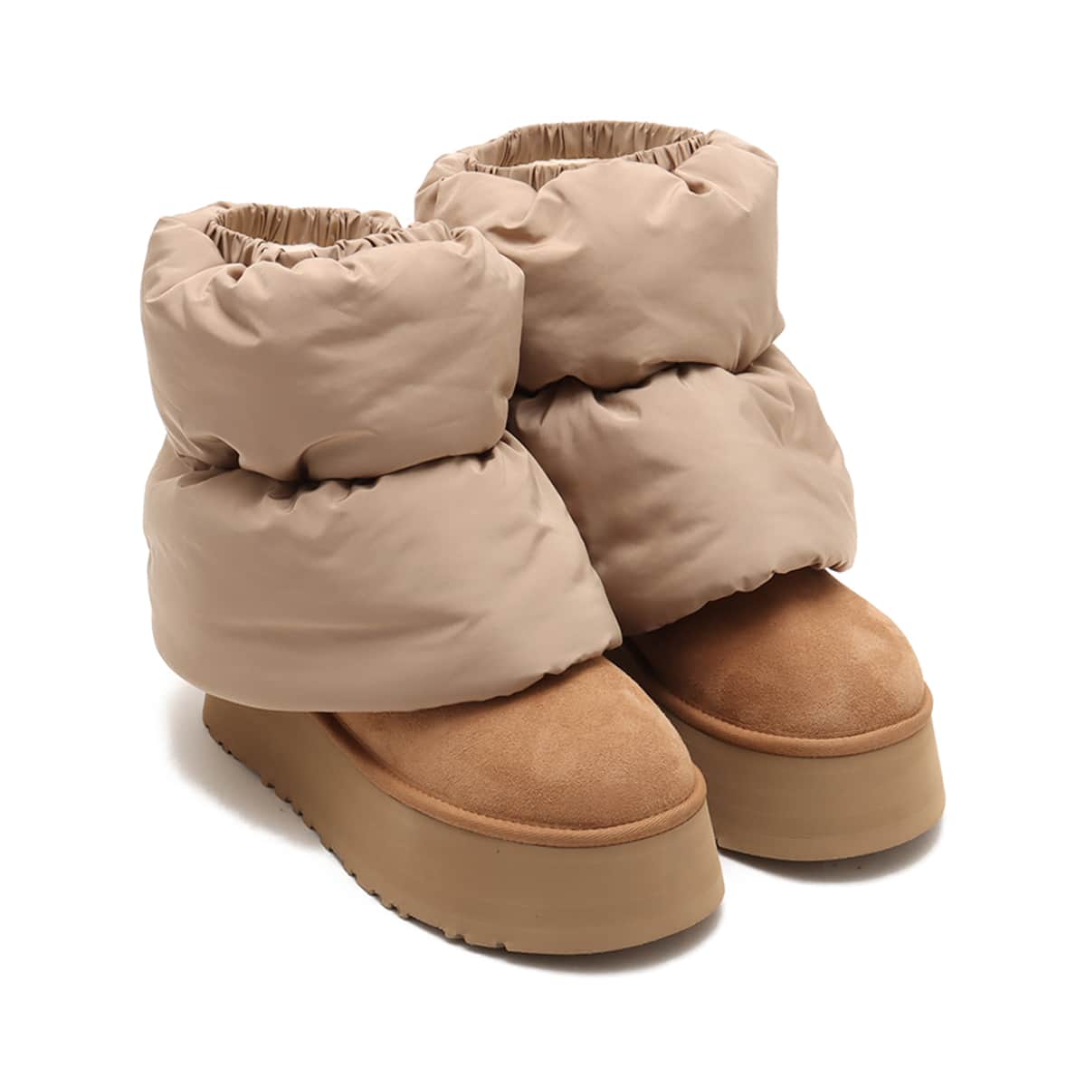 UGG W CLASSIC MINI DIPPER PUFFER AMPHORA / CHESTNUT （アグ