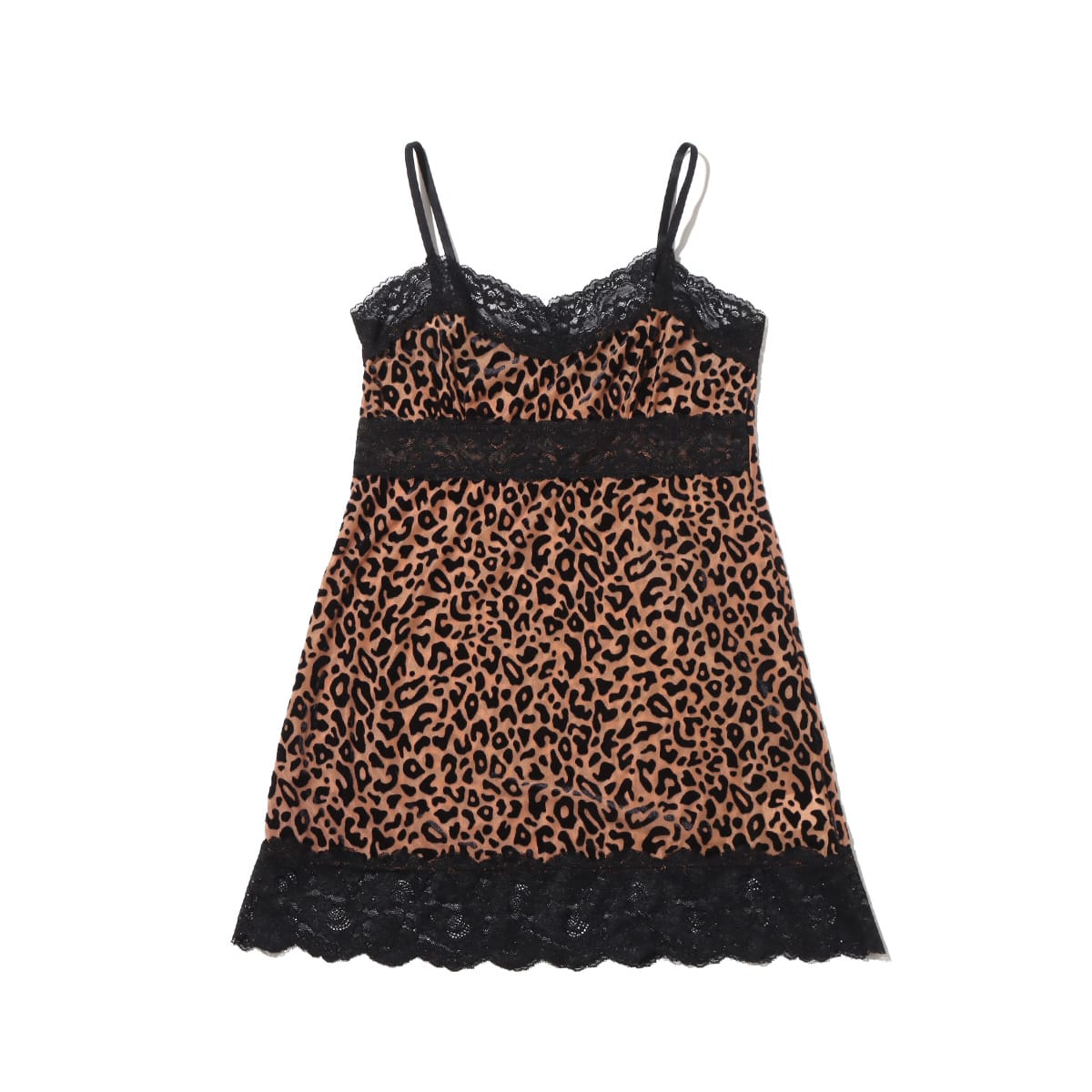 ANNA SUI NYC ベロア風 レオパード キャミソール BROWN（アナスイ