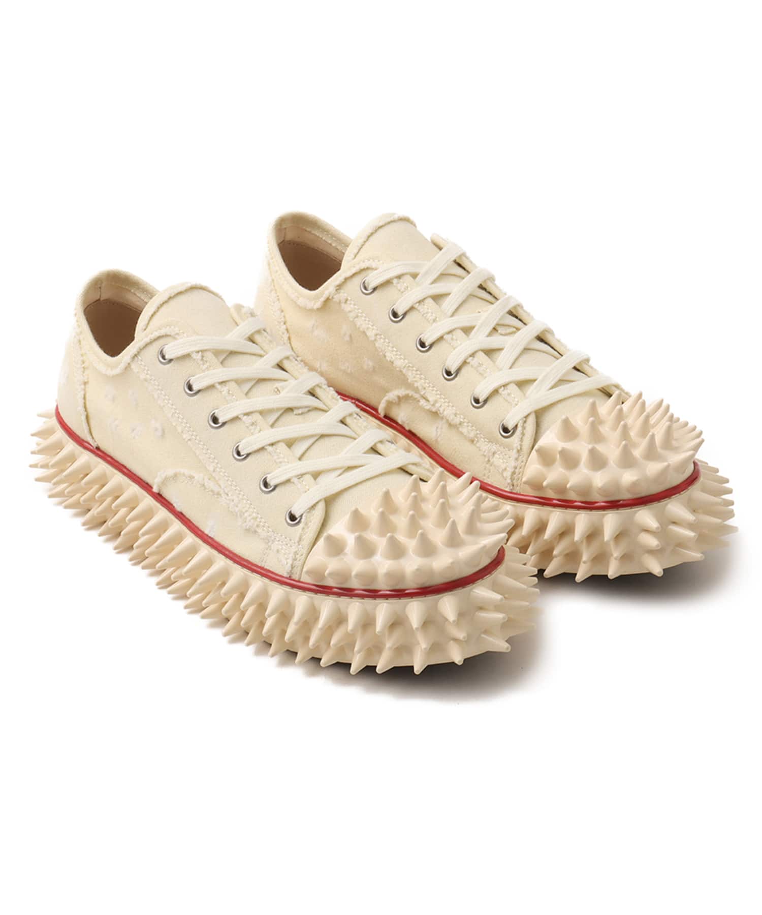 doublet SPIKY CANVAS SNEAKER IVORY（ダブレット スパイキー