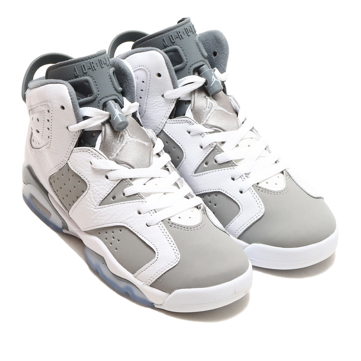 JORDAN BRAND AIR JORDAN 6 RETRO GS WHITE/MEDIUM GREY-COOL GREY