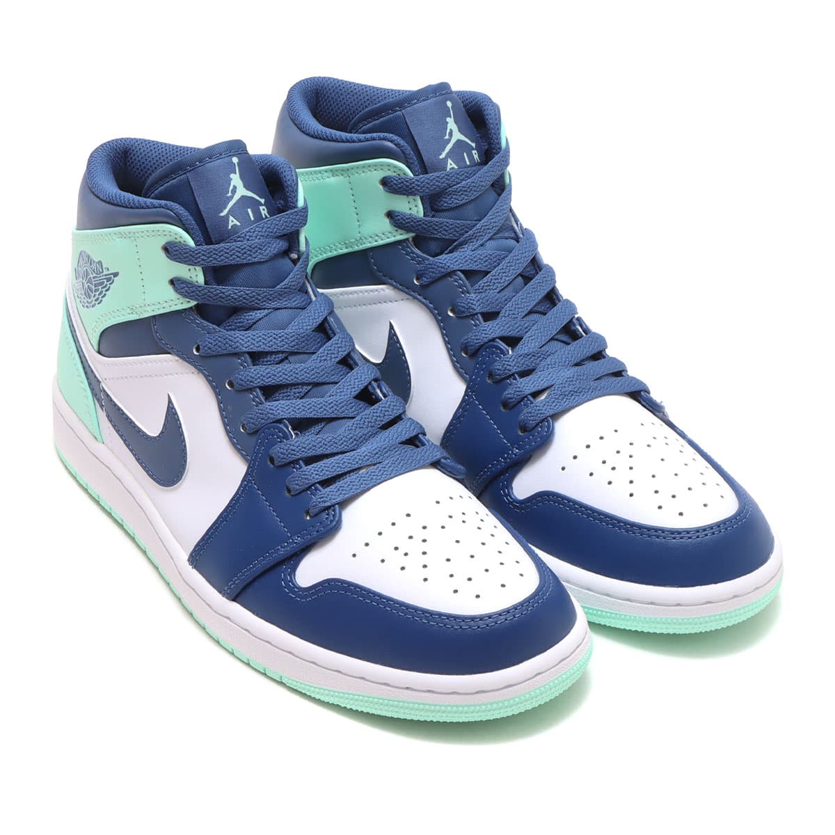 JORDAN BRAND AIR JORDAN 1 MID MYSTIC NAVY/MINT FOAM-WHITE 22SU-I