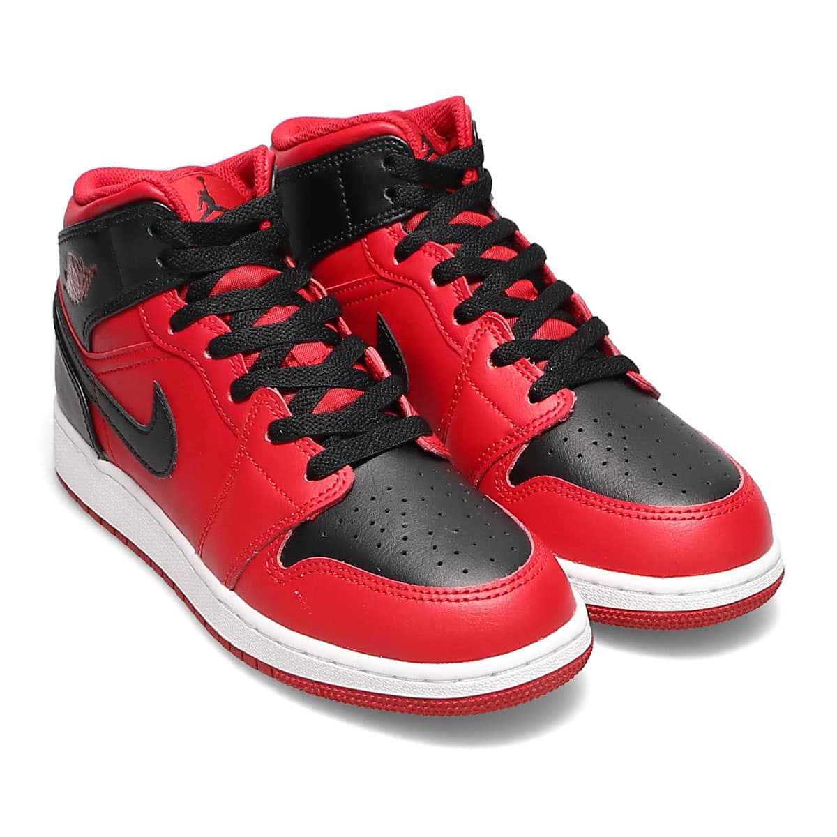 JORDAN BRAND AIR JORDAN 1 MID (GS) GYM RED/BLACK-WHITE（ジョーダン