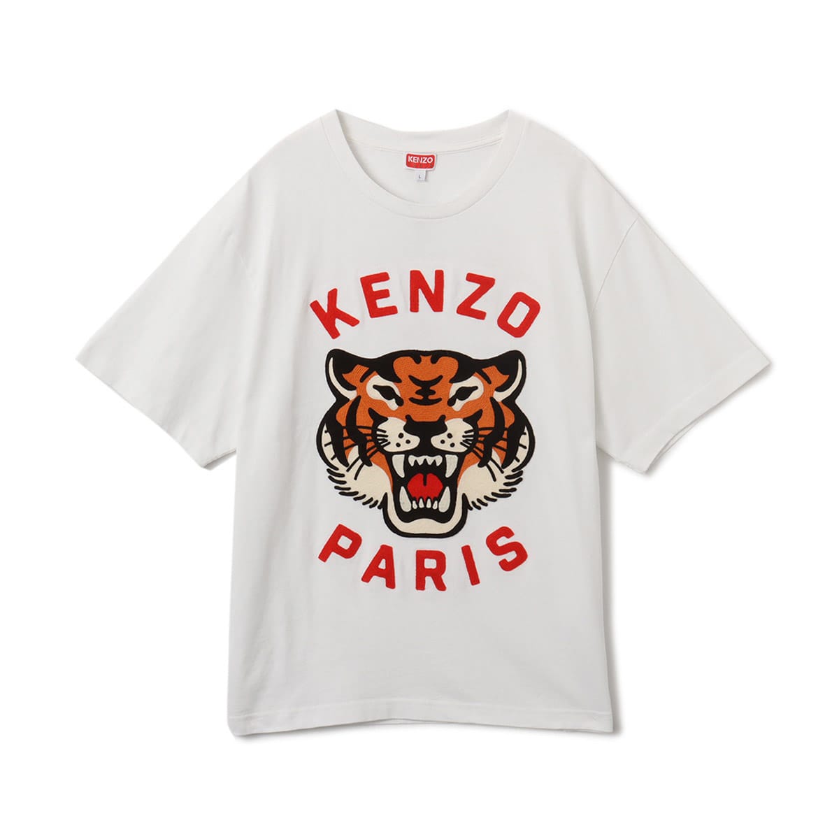 KENZO LUCKY TIGER EMB OVERSIZE TEE OFF WHITE （ケンゾー ラッキー
