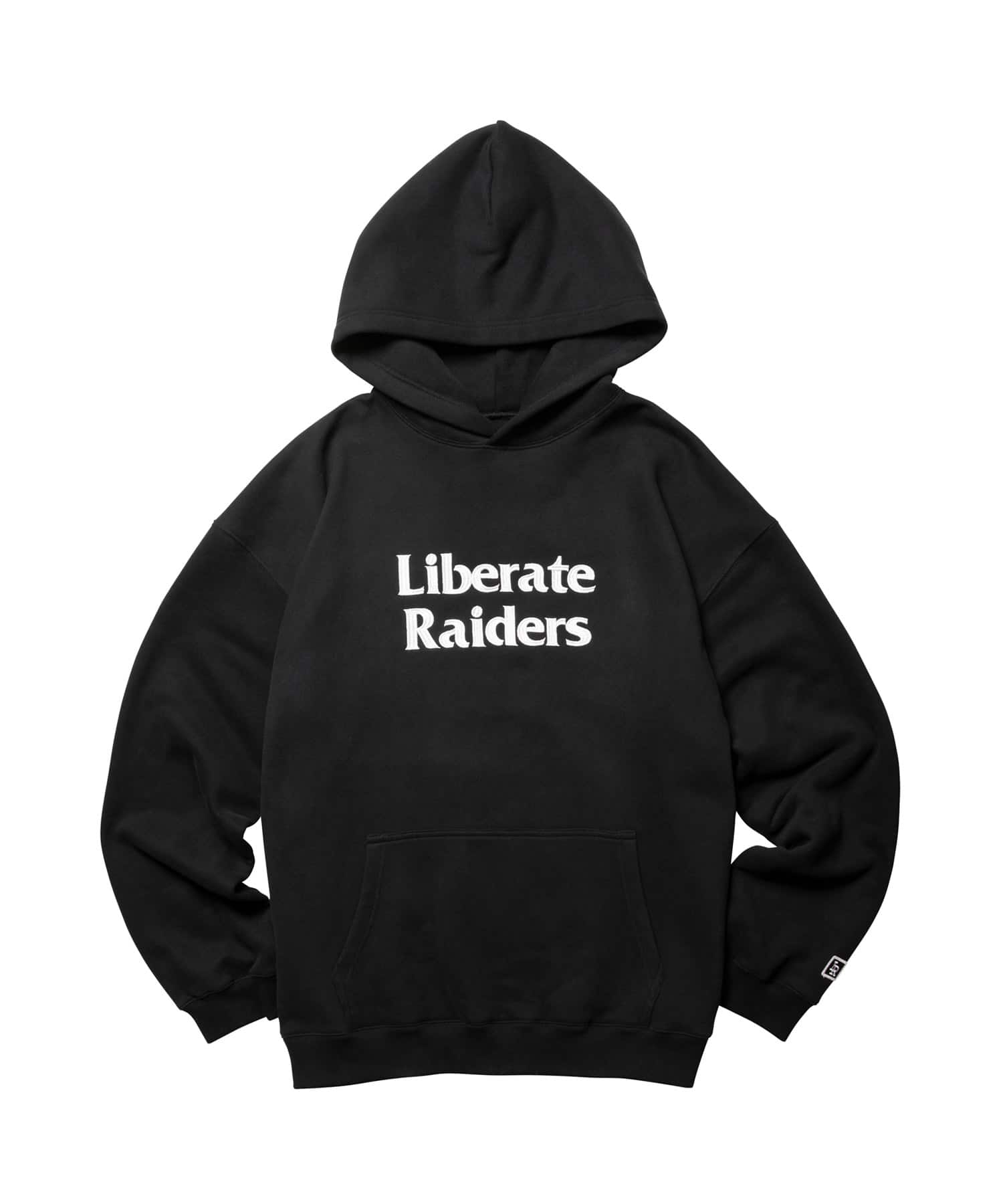 LIBERAIDERS LR EMBROIDERY HOODIE BLACK（リベレイダース エル アール