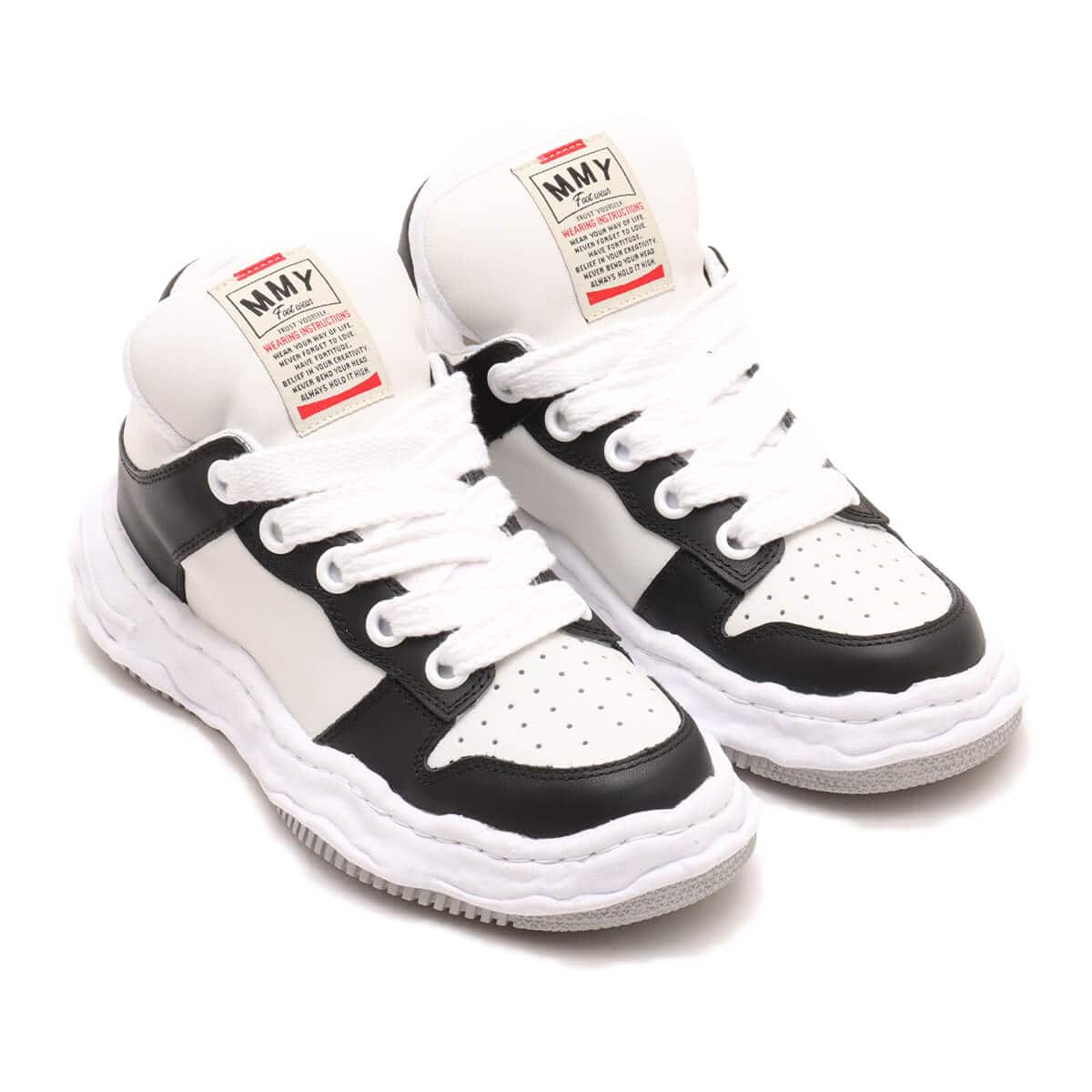 Maison MIHARA YASUHIRO WAYNE LEATHER PUFFER LOW ブラック （メゾン