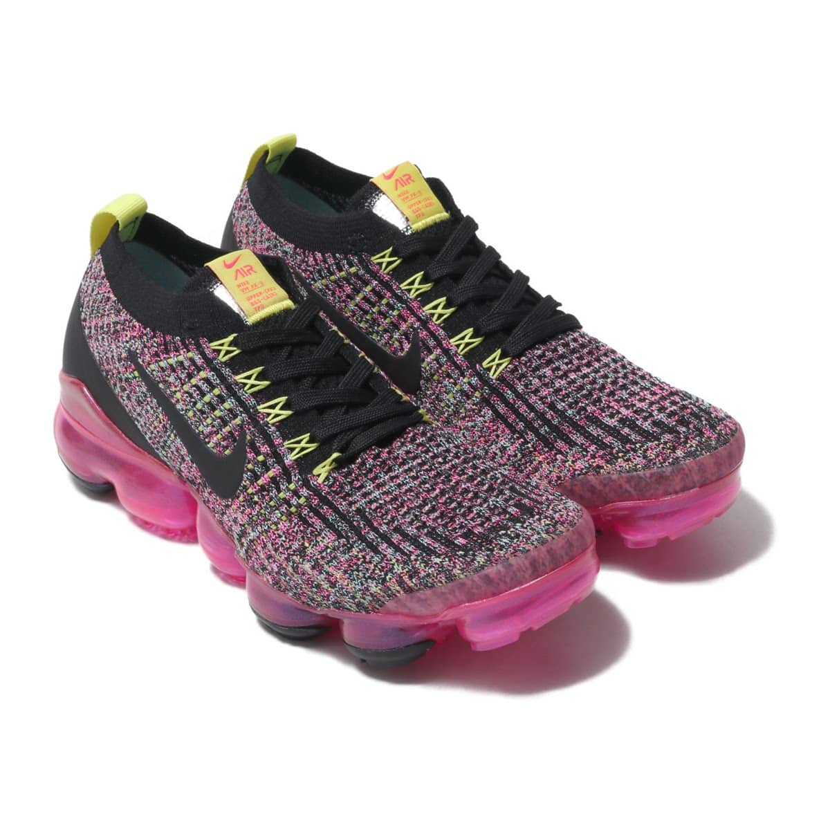 NIKE W AIR VAPORMAX FLYKNIT 3 BLACK/BLACK-PINK BLAST-HYPER TURQ