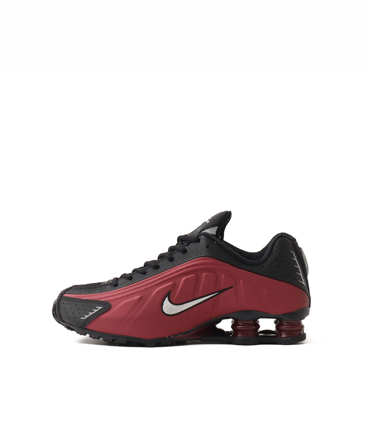 NIKE SHOX R4 BLACK/METALLIC SILVER-TEAM RED（ナイキ ウィメンズ