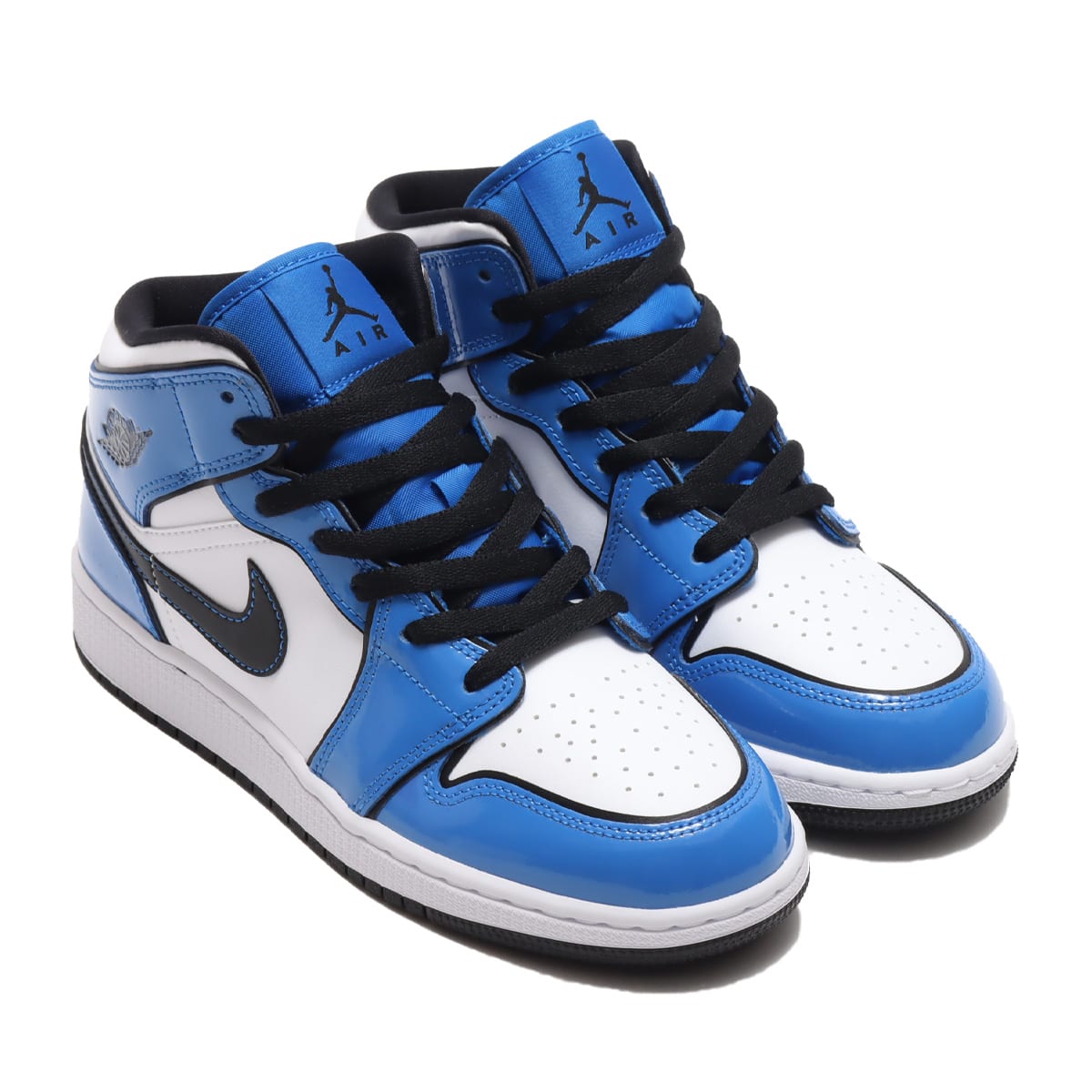 JORDAN BRAND AIR JORDAN 1 MID SE (GS) SIGNAL BLUE/BLACK-WHITE 21SP