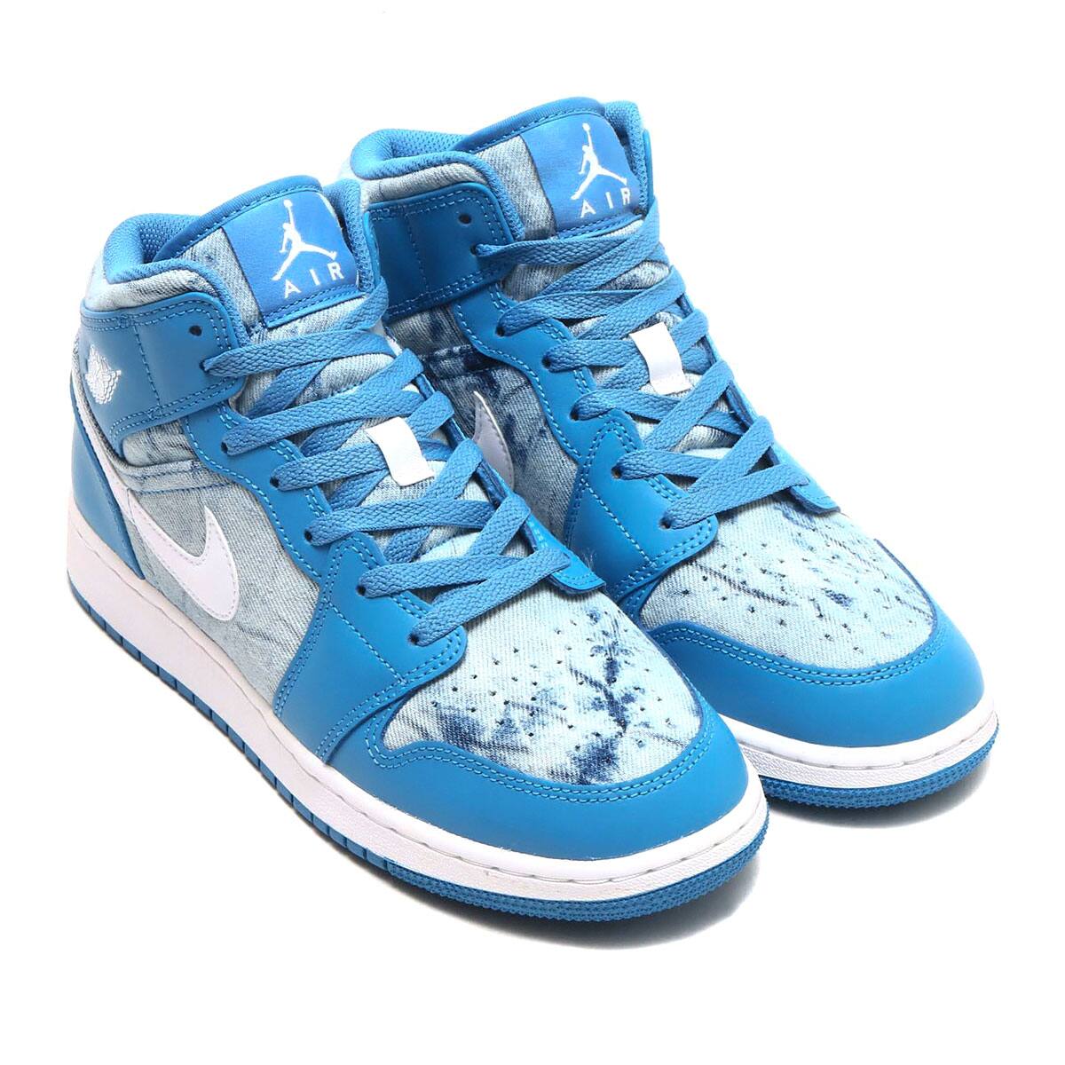 JORDAN BRAND AIR JORDAN 1 MID (GS) DUTCH BLUE/WHITE（ジョーダン