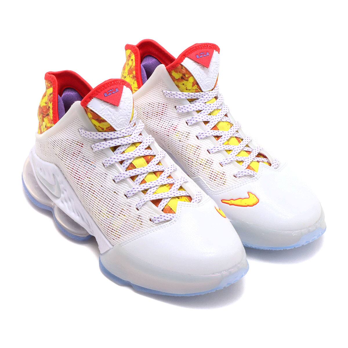 NIKE LEBRON XIX LOW WHITE/YELLOW STRIKE-WILD VIOLET 22SP-I（ナイキ