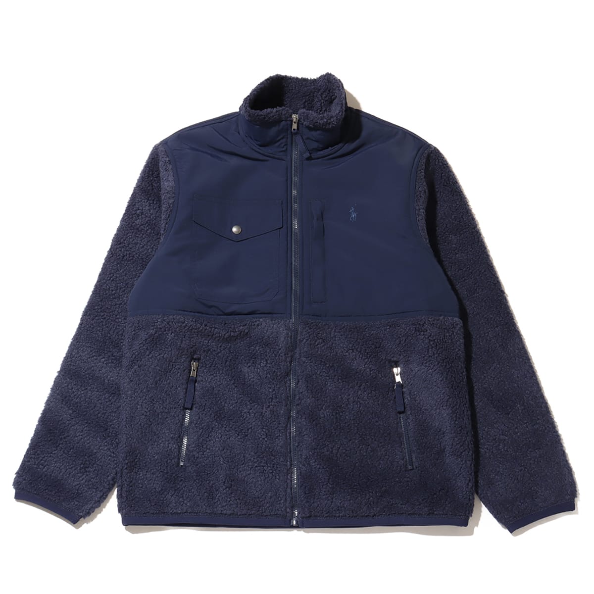 POLO RALPH LAUREN LONG SLEEVE-FULL ZIP BONDED HI-PILE NEWPORT NAVY