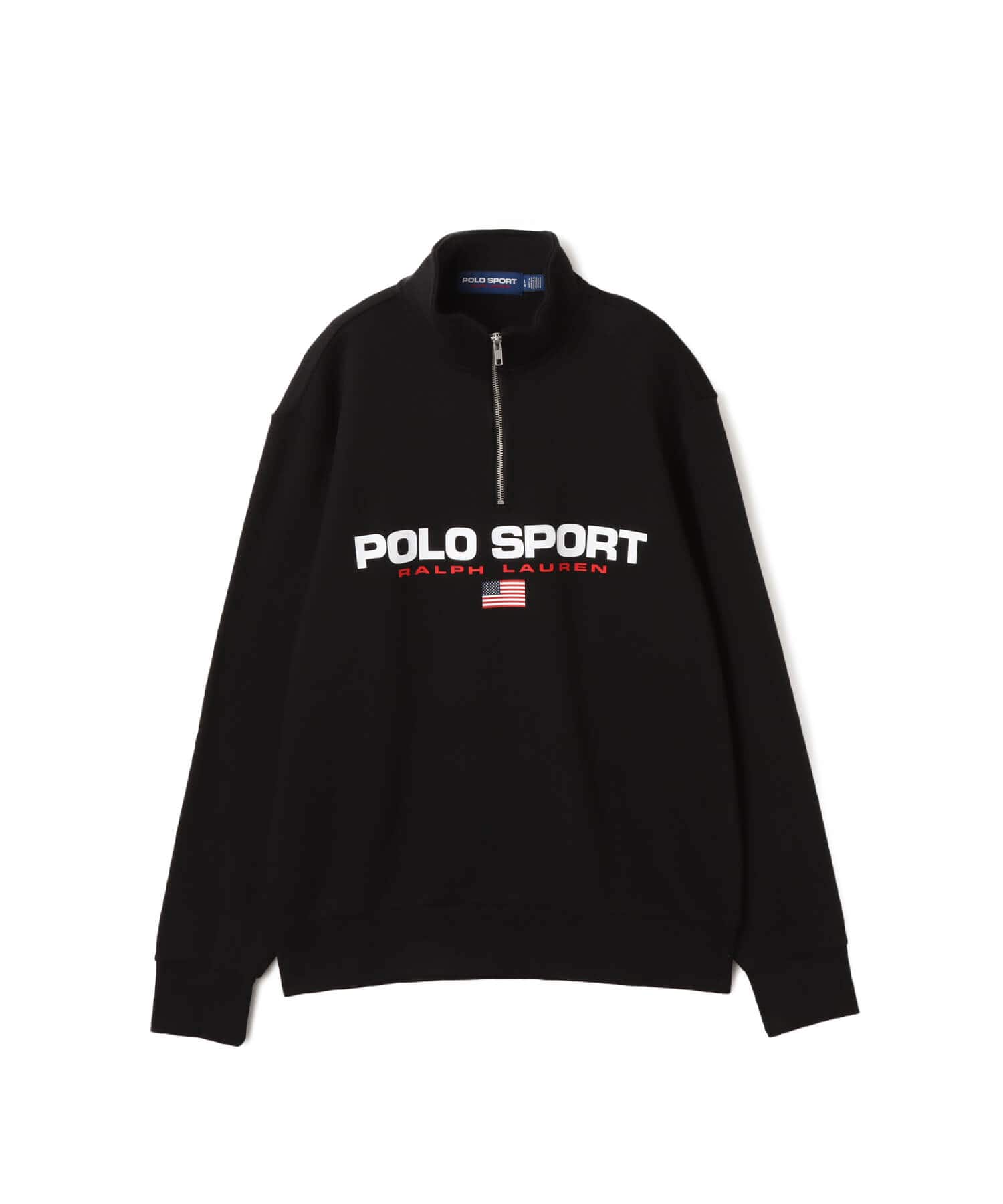 POLO RALPH LAUREN POLO SPORT HALF ZIP SWEATSHIRT POLO BLACK/WHITE