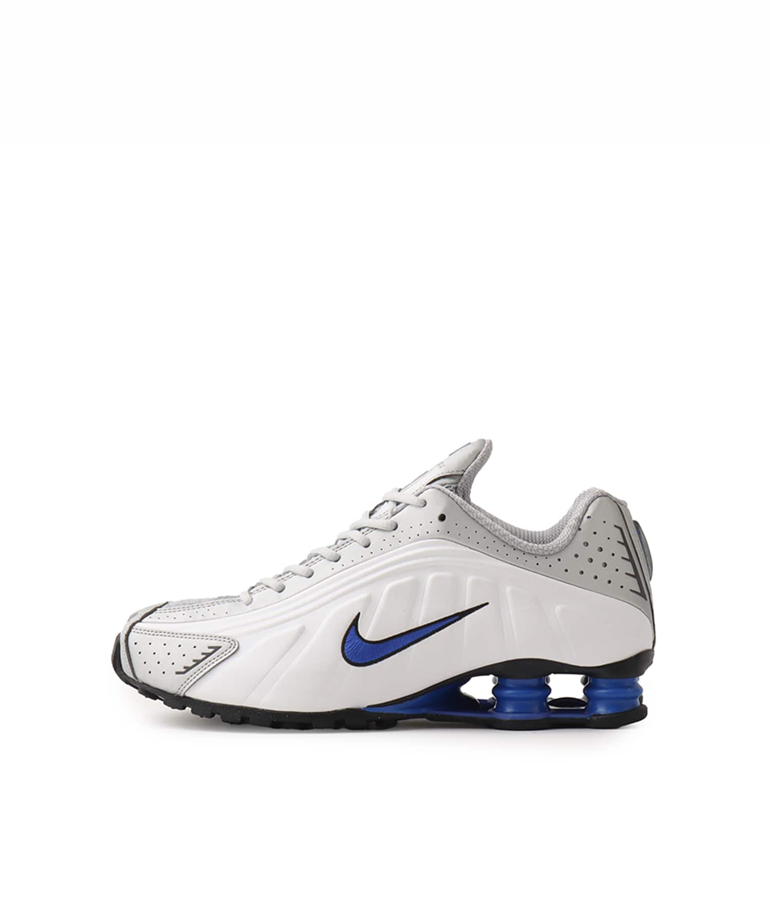 NIKE SHOX R4 WHITE/METALLIC SILVER-RACER BLUE（ナイキ ショックス