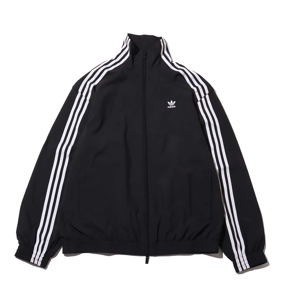 adidas WOMENS OVERSIZED ZIP OFF TRACKTOP BLACK （アディダス