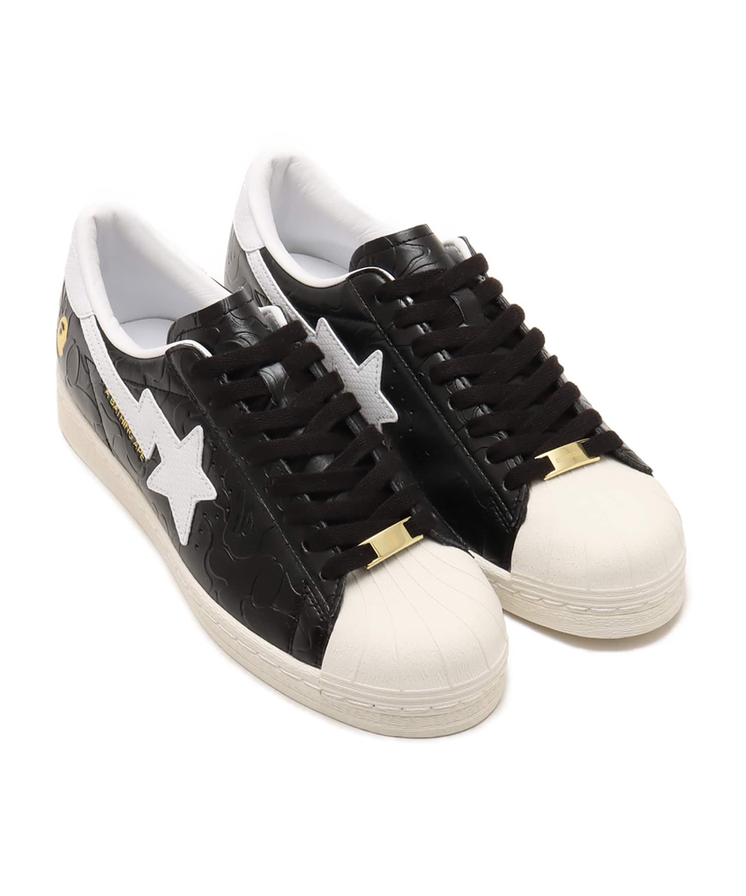 adidas SUPERSTAR VINTAGE BAPE atmos CORE BLACK/FOOT WEAR WHITE/OFF