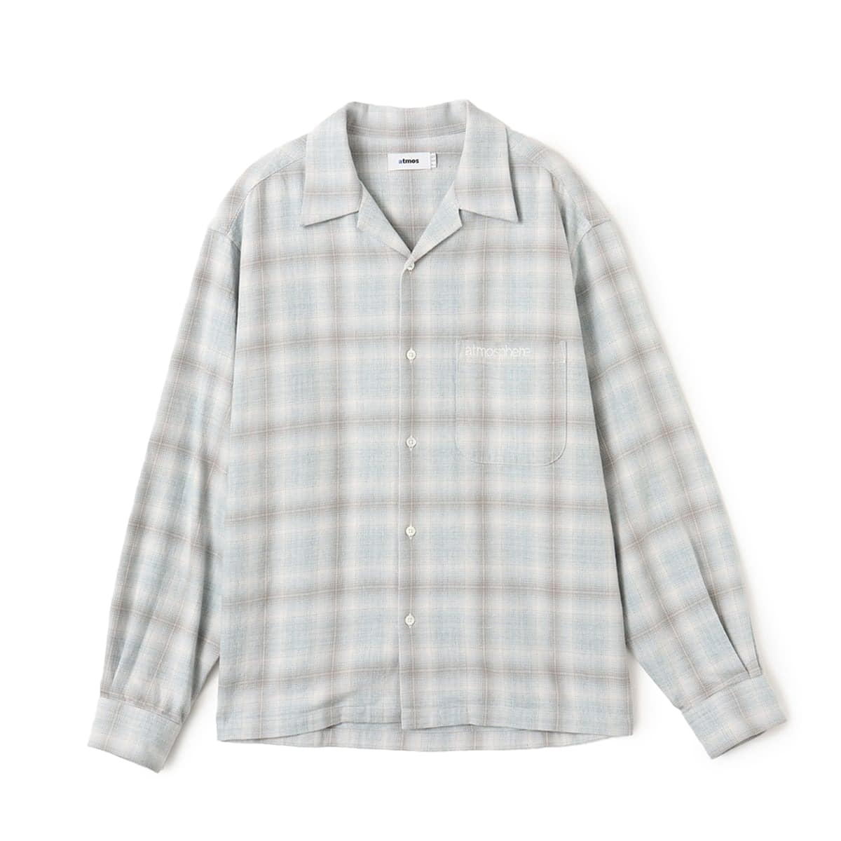 atmos Ombre Check Open Collar Shirt BLUE（アトモス オンブレ